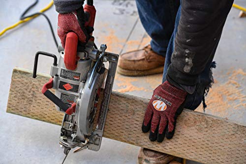 Walker's Men's A3 Cut Resistant Gloves w/ HPPE Knitted Shell & PU Foam Palm | Durable Lightweight EN388 Work Safety Gloves, Large - size: Large