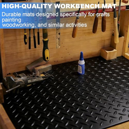16.5" x 48" Work Bench Mat, Anti Slip Durable Craft Mat, Essential Workbench Accessories for Woodworking, Painting & DIY Craft Projects, Protective Non-Slip Mat for Workbenches & Tables