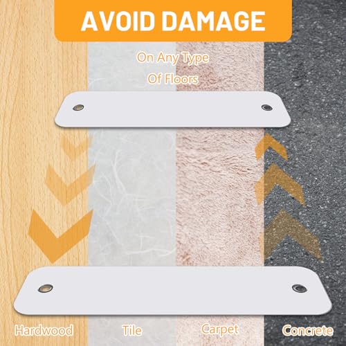 2 Pcs Appliance Sliders for Refrigerators Plastic Appliance Glide with Pull Strap Furniture Moving Slides for Tile Carpet Hardwood Floors (10''×36'') - size: 10''×36'' White