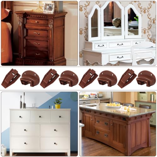 8 Set Drawer Guide Kit, Enhanced Commercial Slide Style Drawers for Kenlin Rite-Trak II 168, Vaughan Bassett, Legacy, Replacement Dresser Drawer Slides Repair Kit with Roller (Drawer Slides 20 Pack) - style: Drawer Slides 20 Pack