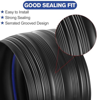 ToLanbbt 10Ft/3.05M Universal Garage Threshold Seal Strip with 300ml Black Sealant/Adhesive, Garage Door Bottom Weatherproof Strip Rubber DIY Weather Stripping Replacement (Black-Blue Line) - color: Black+Blue, size: 10 Ft (incl. 1 adhesive)