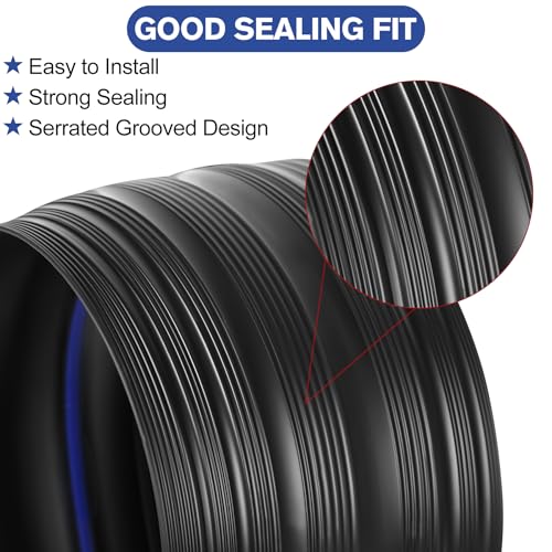 ToLanbbt 20Ft/6M Universal Garage Threshold Seal Strip with 300ml Black Sealants/Adhesives, Garage Door Bottom Weatherproof Strip Rubber DIY Weather Stripping Replacement (Black-Blue Line) - color: Black+Blue, size: 20 Ft (incl. 2 adhesives)