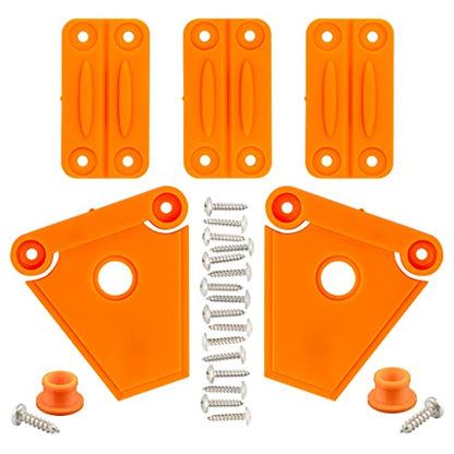 NeverBreak Parts - Igloo Cooler Replacement Parts - Large Repair Kit | High Strength Igloo Cooler Hinges Replacement with Latches | Ice Chest Repair Kit - color: Orange