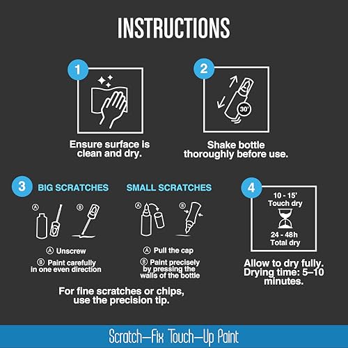 Mtn Scratch Fix Touch-Up Pen — Precision Paint Repair for Fine Scratches & Chips (Universal White) - color: Universal White