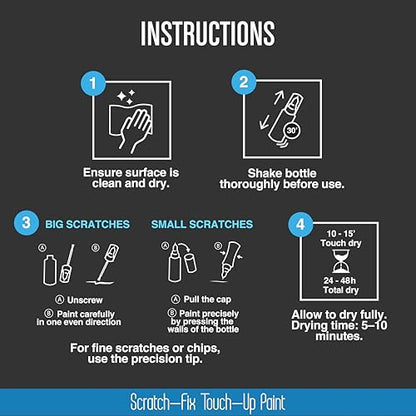 Mtn Scratch Fix Touch-Up Pen — Precision Paint Repair for Fine Scratches & Chips (Universal White) - color: Universal White