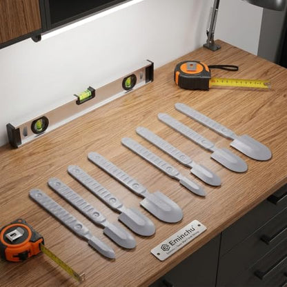 2 Sets Silicone Caulking Finishing Tool Kit, 4 Size Reusable Sealant Spatula, Spreader Tool with Handle, Ideal for Kitchen, Bathroom Tiles, Brick Wall & Corners