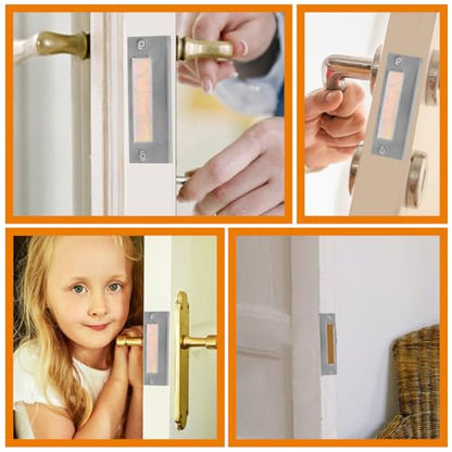 Tofficu Deadbolt Strike Plates 2-Pack 4.33X1.73In Metal Door Reinforcement Kit Door Lock Accessories Easy Installation for Residential Commercial Use