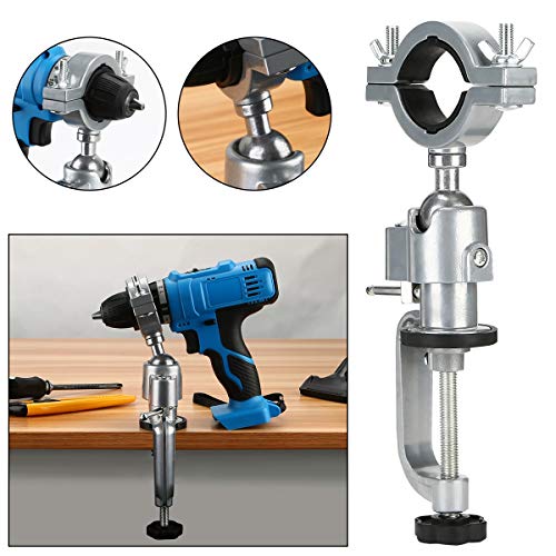 360 Degree Bench Clamp Vises Grinder Holder Electric Drill Stand Holder for Universal Work