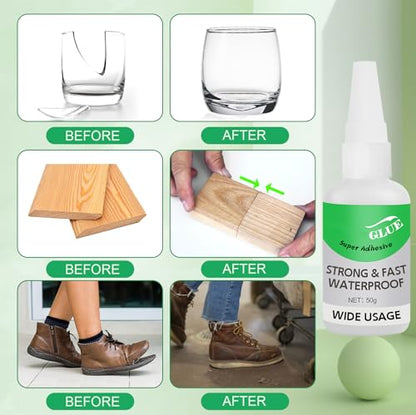 2Pcs Magic Glue,Universal Super Glue,Multifunctional Glues,Magic Glue Super Adhesive Strong & Fast Waterproof Wide Usage,All Purpose Super Glues for Metal, Plastic, Wood, Ceramics