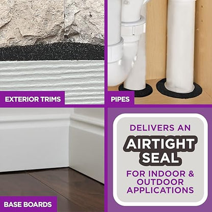 M-D Building Products 03115 1-1/2 in. Black Expandable Foam Platinum™ Weatherseal for Uneven Gaps - color: Black, size: 1-1/2 in.