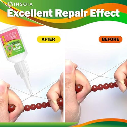 Bracelet Jewelry Glue for Elastic String, 20g Clear Elastic Knot Fixing Drip Adhesive for Bracelet String, Clay Beads, Rhinestones, Jewelry Making Kit – Waterproof, Flexible, Non-Toxic Craft Glue - size: 20 Grams * 1 Pack, style: Bracelet Glue