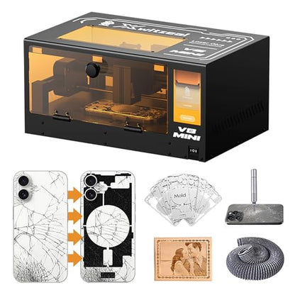 ‌Xwitzeal V8MINI Laser Machine for iPhone 8-17 Pro Max Back Glass Replacement Repair Tool, 7 Mins Fast Laser Glue Removal, 2-in-1 Engraving & Repair Kit w/Protective Molds for Beginners&Pros - color: Updated