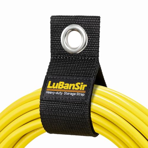 LuBanSir 9 Pack Extension Cord Holder Organizer, 13-inch Heavy Duty Storage Straps for Garden Hose Storage and Garage Wall Organization - size: 2" x 13"