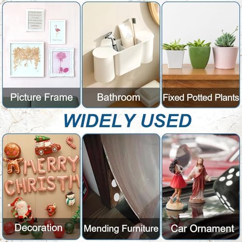 JANYUN 280 Pcs Double Sided Sticky Dots Removable Square Putty Clear Double Sided Tape for Crafts No Trace Sticky Tack Adhesive Tape (Square 20 mm) - size: 0.78"x0.78" Square