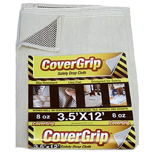 8 oz Canvas Safety Drop Cloth, 3.5' x 12' - size: 3.5X12, style: 8 oz