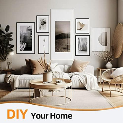 SummerBrite Picture Hanging Strips 80 Strips, Damage Free Removal, Wall Poster Picture Hangers Without Nails, Sticky Hook & Loop Adhesive Strips for Poster/Picture/Home/Office, 40 Pairs/Medium, Black - size: Medium 40 Pairs, style: Black
