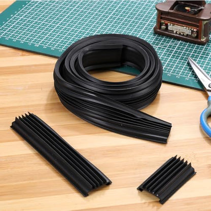 Nuanchu 1 Pcs 48 Inch Hardware U Shaped Rubber Door Bottom Sweep Weather Stripping Seal for Exterior/Front Doors Weatherproof & Noise Reducing Includes Rubber Door Seal Bottom Only (Black) - size: 48 Inch