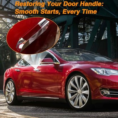 Upgraded Stainless Steel Door Handle Repair Kit Microswitch Harness Door Handle Paddle Gear Compatible with Tesla Model S 2012-2017 Replace#: 1042845-00-A