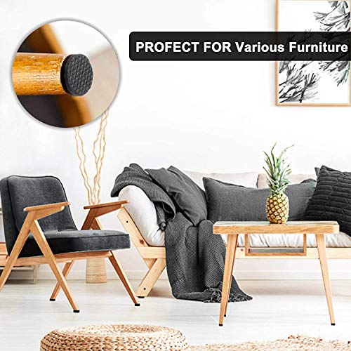 Yelanon Non Slip Furniture Pads -56 pcs（1+2）” Furniture Grippers, Non Skid Furniture Legs,Self Adhesive Rubber Furniture Feet, Anti Slide Furniture Hardwood Floor Protector for Keep Couch Stoppers - size: 56pcs 1"+2"+2" Round & Square