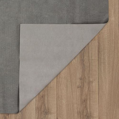 Mohawk Home Oil Spill Moisture Barrier Mat Utility Solid Gray 5' X 7' Other Perfect for Kitchen, Living Room, Kids Room, Dining Room, Hallway, Office, Garage, Entryway, Bathroom, Laundry Room - size: 5' x 7' (Rectangular)