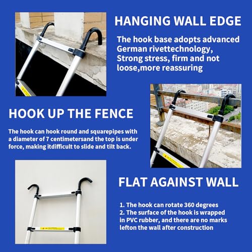 JADDUO Telescopic Ladder Hook - size: Hook
