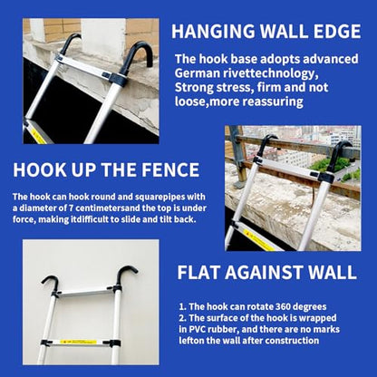 JADDUO Telescopic Ladder Hook - size: Hook