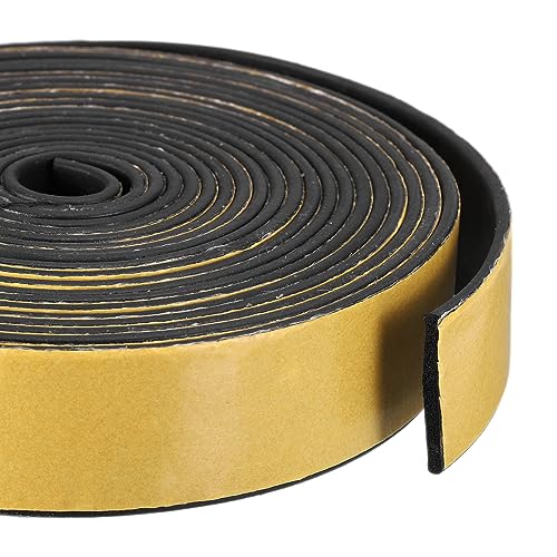 uxcell Weather Stripping 1" W x 5/64" T x 13ft L Adhesive Door Window Seal Strip Foam Seal Tape for Doors Window Insulation - size: 1"W x 5/64"T x 13ft L