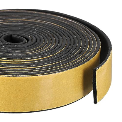 uxcell Weather Stripping 1" W x 5/64" T x 13ft L Adhesive Door Window Seal Strip Foam Seal Tape for Doors Window Insulation - size: 1"W x 5/64"T x 13ft L