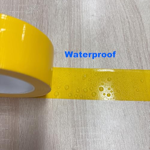 Duct Tape Heavy Duty Yellow, 2 Inches x 32 Yards, Strong, Durable, Easy-Tear by Hand, No Residue, Waterproof for Home Repairs, Fixed Carpet Edge, DIY Projects - color: Yellow