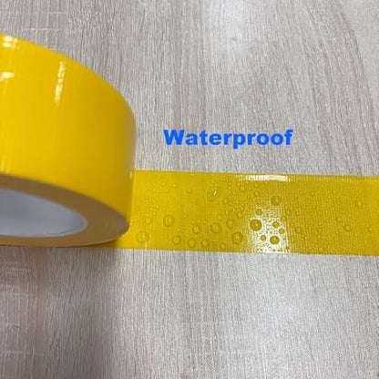 Duct Tape Heavy Duty Yellow, 2 Inches x 32 Yards, Strong, Durable, Easy-Tear by Hand, No Residue, Waterproof for Home Repairs, Fixed Carpet Edge, DIY Projects - color: Yellow