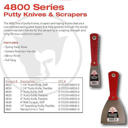 Red Devil 4834 4" 4" Flex Taping Knife - size: 4", style: Flex