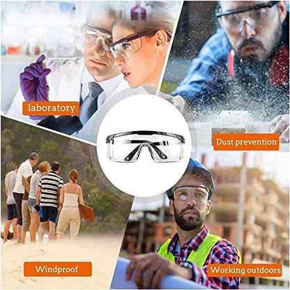 Safety Glasses, Anti-Fog Glasses Eye Protection UV Protective Safety Goggles for Yard work, Gardening, Lawn mowing, Weed whacking,lab - color: 5 Pcs Black