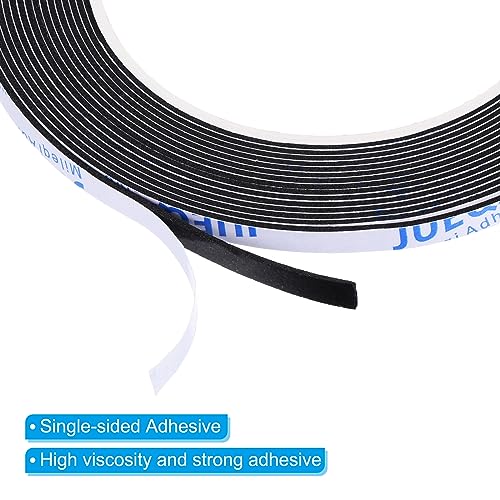 PATIKIL 5m/16.4ft Sealing Foam Tape, 5mm Wide 1mm Thick Single Sided Weather Stripping Door Seal Strip for Window Door Insulation, Black - size: 5mx5mmx1mm