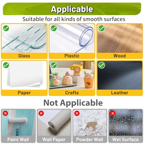 PHIXBEAR Upgraded 360Pcs Double Sided Tape Sticky Dots with Pull Tab, Removable Adhesive Mounting Putty No Trace Dots, 0.6" Clear Sticky Tack for Museum Picture Crafts & DIY