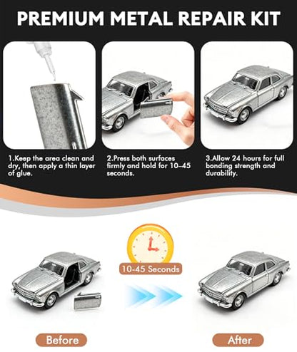 Metal Glue, 35g Heavy Duty Super Strong Clear Glue, Waterproof Heat Resistant Adhesive for Metal Bonding, Repair, Steel, Aluminum, Iron, Copper, Auto Parts, DlY Kits - style: Metal Glue