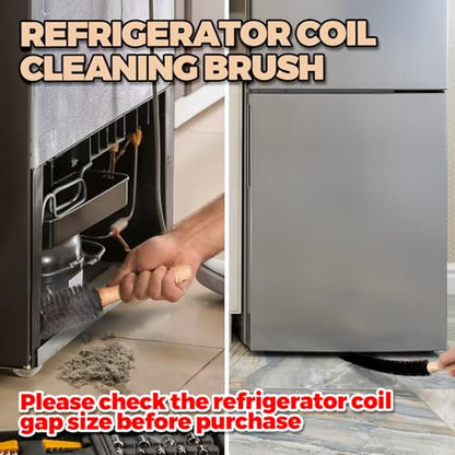 Holikme Dryer Vent Cleaner Kit 2 Pack - Household Cleaning Supplies,Long Flexible Refrigerator Coil Brush Radiator Brush,Dryer Lint Brush Home Essentials for Lint Trap Dust Vacuum Brush - size: Long 2pack