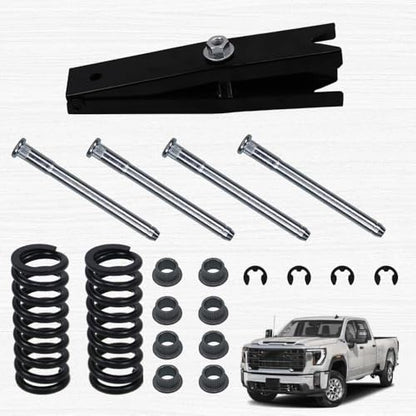 RULLINE Complete Door Hinge Repair Kit for Chevy GMC - Includes Pin, Bushing, Spring, and Tool - Compatible with C1500 C2500 K1500 K2500 K3500 Suburban Tahoe Jimmy Yukon 1988-2002 - size: For 88-02 Chevy 19pcs