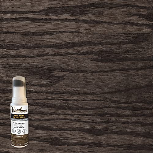 Varathane 368032 Less Mess Wood Stain and Applicator, 4 oz, Espresso - color: Espresso, size: 4 Ounce (Pack of 1)