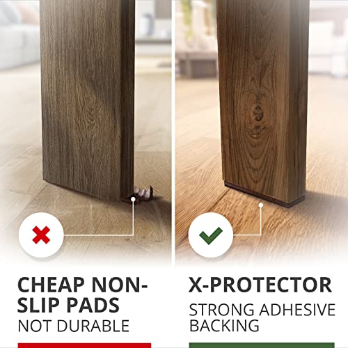 X-PROTECTOR Non-Slip Furniture Pads 8 PCS 1.5” x 5” - Rubber Furniture Grippers - Self-Adhesive Floor Protectors Grips for Furniture Feet! - size: 5 x 1.5 inch