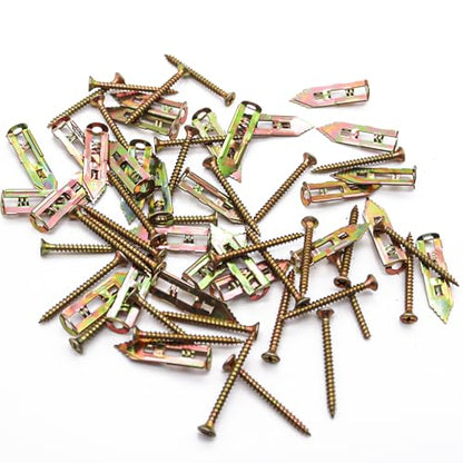 60PCS 0.47x1.18 inch Self-Drilling Anchors, Ancors and Screws for Heavy Duty, Metal Screw Anchors Kit, No Drill and Holes in Wall - size: 60PCS—0.47X1.18inch