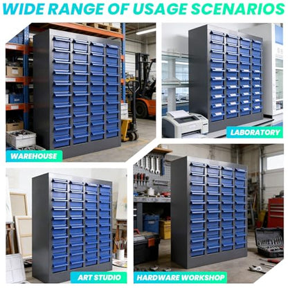 40 Drawers Bolt & Nut Tool Storage Cabinet with ABS Material, 25.8” x 8.66” x 24.8” Parts Cabinet with Label Stickers & Shelves, Parts Cabinet for Tool Hardware Storage, Auto Repair Shop (40 Drawer) - size: 40 Drawer