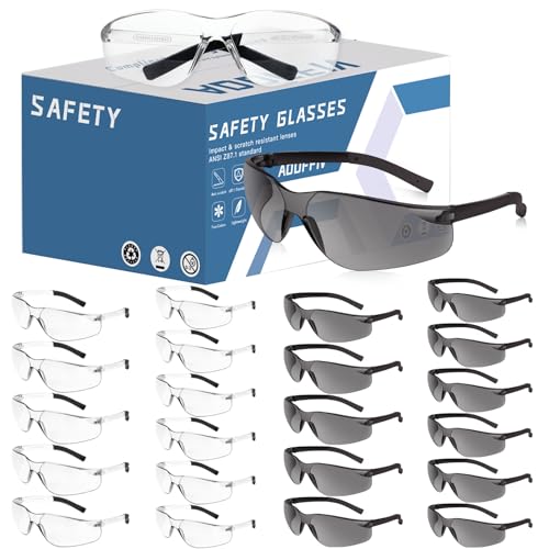 24 Pack Bulk Safety Glasses Clear Lens ANSI Z87.1 Safety Glasses for Women Men Eye Protection Glasses with Scratch and Impact Resistant for Construction and Laboratory - color: 118-24pc Mixed