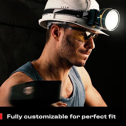 NoCry Yellow Safety Glasses for Men – ANSI Z87 Rated Shooting Eyewear with Scratch and Fog Resistant Lenses – Blue Light Blocking, 100% UV Protection – Fully Adjustable for a Comfortable Fit - color: Yellow
