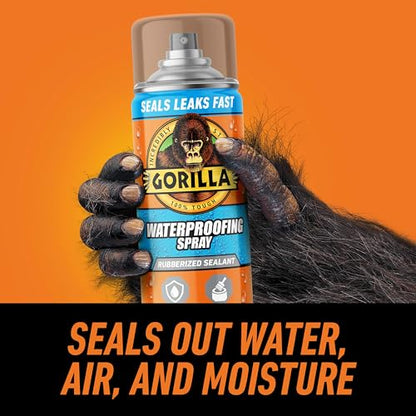 Gorilla Waterproofing Spray, Rubberized Sealant, Clear, 14 Ounce (Pack of 2) - Seals Out Water, Air, and Moisture - color: Clear, size: 2 - Pack