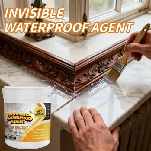 Waterproof Sealant - 100g Anti-Leakage Invisible Coating,Leak Repair Sealant with Brush | for Roof Repair Floor Bathroom Basement Wall Window