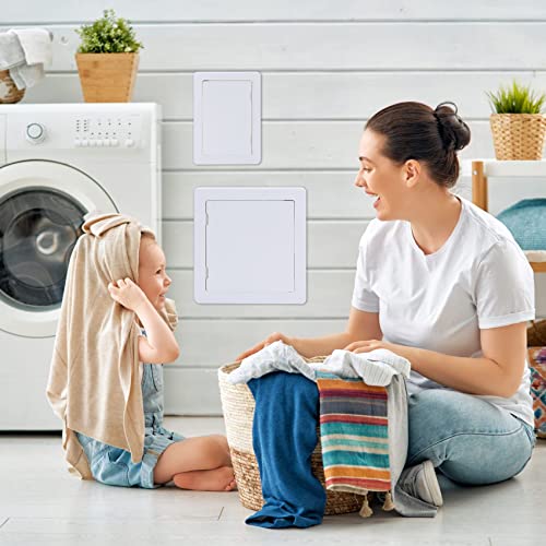 Plumbing Access Panel for Drywall 6 x 6 Inch Plastic Access Door Removable Wall Access Panel Ceiling Reinforced Hinged Durable White - size: 6 x 6 Inch