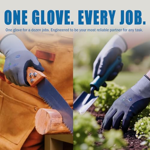 PROMEDIX P Nitrile Coated Work Gloves,MicroFoam Safety Work Gloves Men,Seamless Knit Nylon&spandex Gloves with Grip - color: 3 Pairs