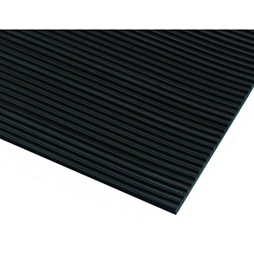 Defender 0.7m x 10m Fine-Grooved Mat - Black