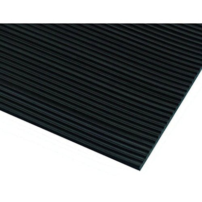 Defender 0.7m x 10m Fine-Grooved Mat - Black