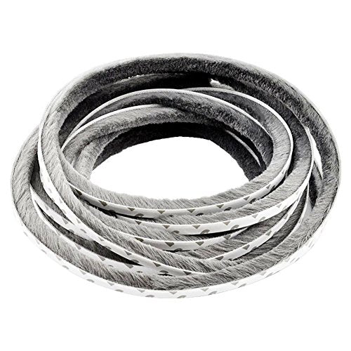 Tambee Self-Adhesive Soundproofing Weather Stripping for Doors and Windows, Brush Weather Strip Door Seal Pile Insulation, 3/8in x 1/5in x 39.3ft, Grey - color: Gray, size: 3/8in*1/5in*39.3ft